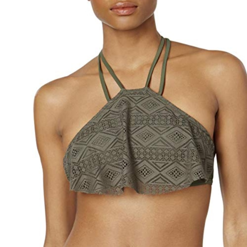 Hula Honey Lace High Neck Bikini Top
